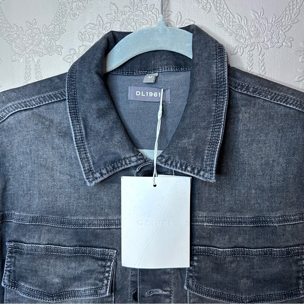 DL1961 black washed out jacket M New NWT - Picture 2 of 6
